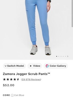 Figs Medical Scrub Pants in veil Blue